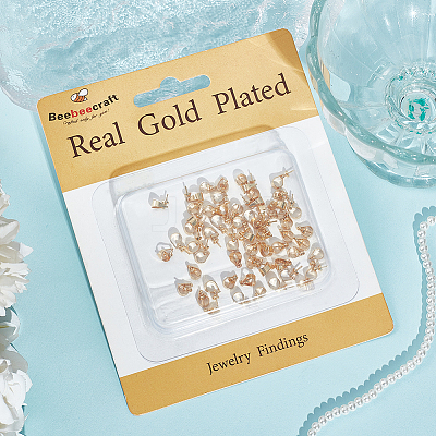60Pcs Brass Cup Peg Bails KK-BBC0012-10-1