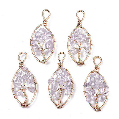 Natural Quartz Crystal Pendants G-T131-98-1