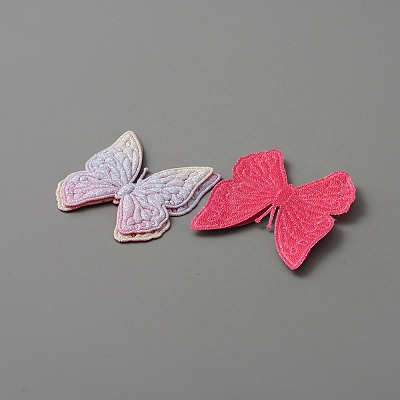 Butterfly Shape Cloth Sew on Patches Applique DIY-WH0032-89B-1