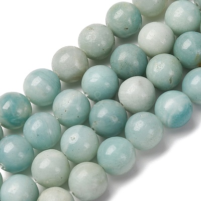 Round Natural Amazonite Bead Strands G-I183-02-12mm-1
