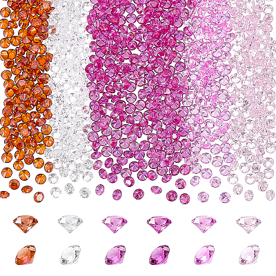 600Pcs 6 Styles Cubic Zirconia Cabochons ZIRC-PH0001-57-1