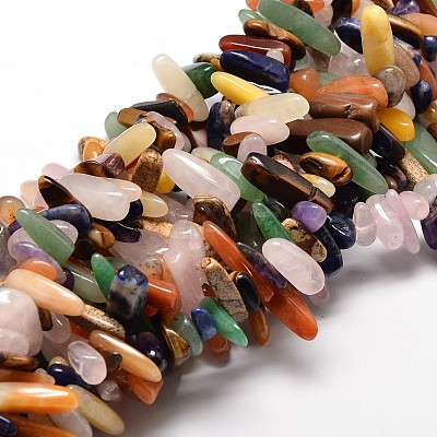 Natural Mixed Stone Nuggets Beads Strands G-E271-28-1