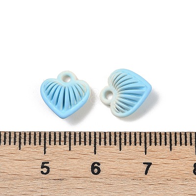 Spray Painted Alloy Pendants PALLOY-S038-15F-1