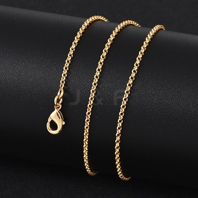 Long-Lasting Plated Brass Cable Chain Necklaces NJEW-K112-10G-NF-1