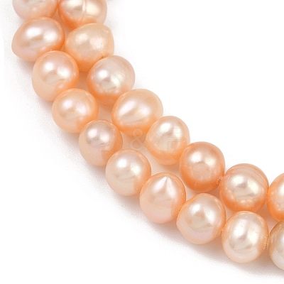 Natural Cultured Freshwater Pearl Beads Strands PEAR-I007-07Y-01B-1
