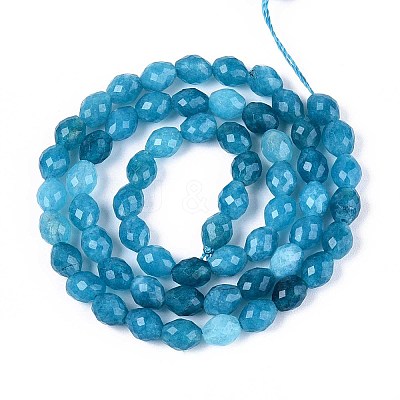Natural Dyed White Jade Beads Strands G-T142-89A-1