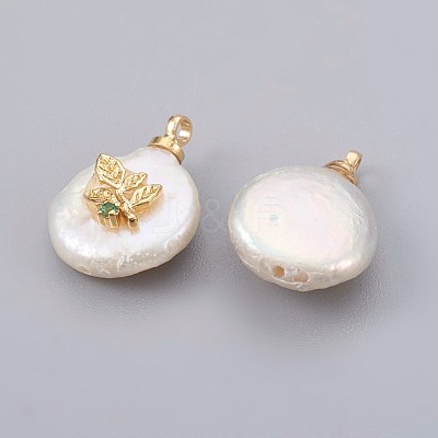 Natural Cultured Freshwater Pearl Pendants PEAR-F008-08G-1