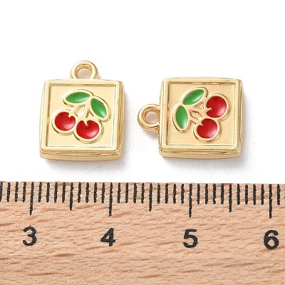 Rack Plating Alloy Enamel Pendants FIND-M038-08G-1