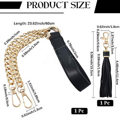 1Pc PU Leather Bag Chains Straps FIND-CL0001-15B-1
