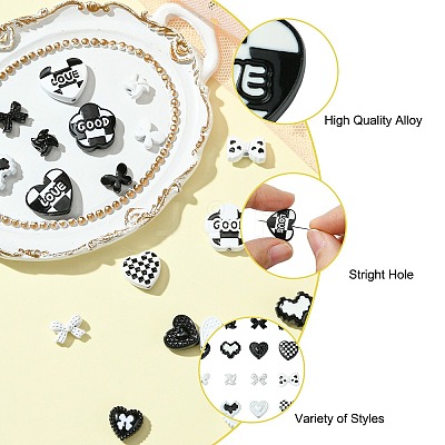20Pcs 20 Styles Baking Paint Alloy Beads FIND-CJ0003-34-1