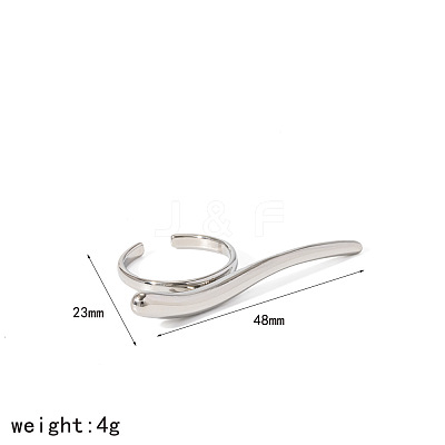 304 Stainless Steel Cuff Open Rings WG7776D-02-1