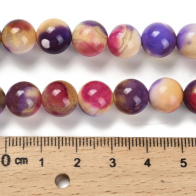 Dyed Natural Agate Beads Strands G-G203-09F-10mm-1