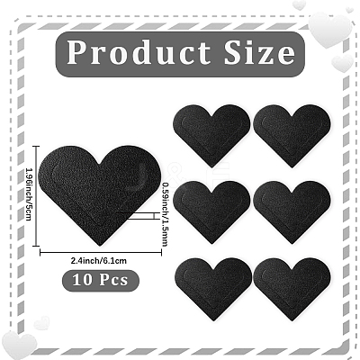 10Pcs PU Leather Heart Corner Protectors AJEW-CL0001-17C-1
