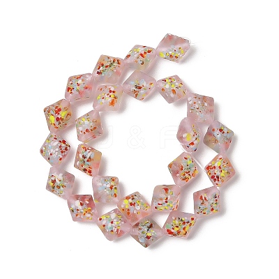 Frosted Handmade Lampwork Beads Strands LAMP-A010-01G-1