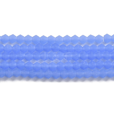 Imitation Jade Frosted Glass Bead Strands GLAA-F029-JM4mm-B04-1