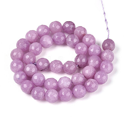 Natural White Jade Bead Strands G-R346-10mm-12-1
