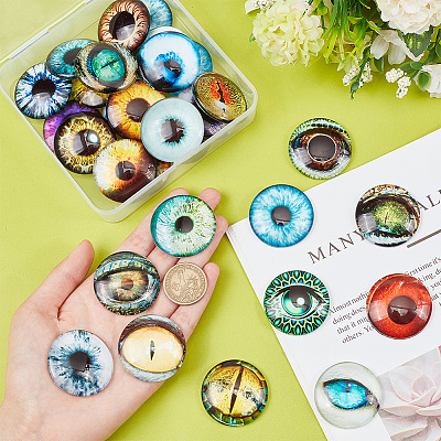 1 Bag Glass Cabochons GGLA-PH0001-44-1