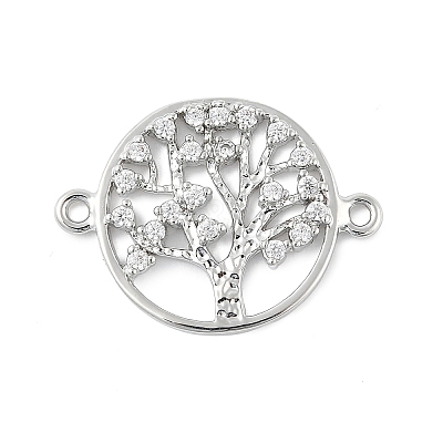 Brass Micro Pave Grade AAA Cubic Zirconia Links ZIRC-G090-95P-NR-1
