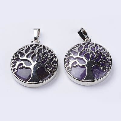 Natural & Synthetic Mixed Stone Pendants G-P350-D-1