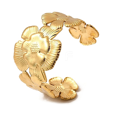 304 Stainless Steel Cuff Bangles BJEW-L705-04B-G-1