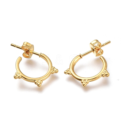 304 Stainless Steel Half Hoop Earrings EJEW-H100-08G-1