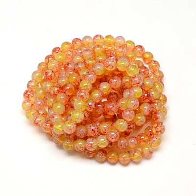 Baking Paint Glass Beads Strands X-DGLA-Q023-8mm-DB42-1