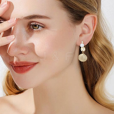 10Pcs Round Brass Brass Micro Pave Clear Cubic Zirconia Ear Cuff Findings KK-BBC0022-45-1
