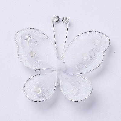 Polyester Butterfly Decoration DIY-WH0018-03F-1