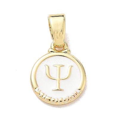 Brass Enamel Pendants KK-CBA3F25-01A-G-1