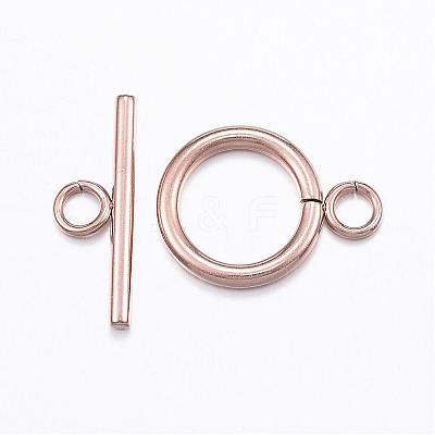 Ion Plating(IP) 304 Stainless Steel Toggle Clasps STAS-E127-01RG-1