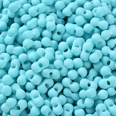 Rubberized Style Glass Seed Beads SEED-Z003-01D-1