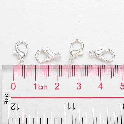 Silver Color Plated Alloy Lobster Claw Clasps X-E102-S-1
