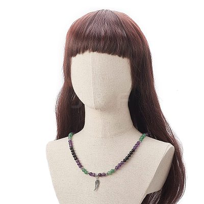 Alloy Wing Pendant Necklace NJEW-JN04256-1