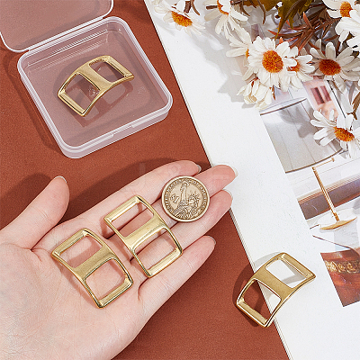 4Pcs Brass Tri-Glide Adjuster Buckles Clasps FIND-OC0003-47-1