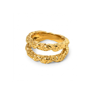 Double Layer 304 Stainless Steel Finger Rings WGBC9E1-01-1