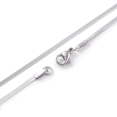 Non-Tarnish 304 Stainless Steel Snake Chains Necklaces NJEW-O058-28P-1