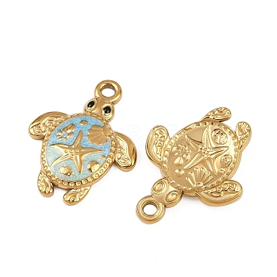 304 Stainless Steel Enamel Pendants X-STAS-K309-01G-01-1