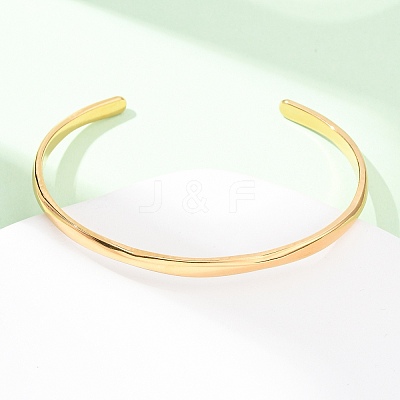 304 Stainless Steel Cuff Bangles for Women BJEW-Z146-05G-1