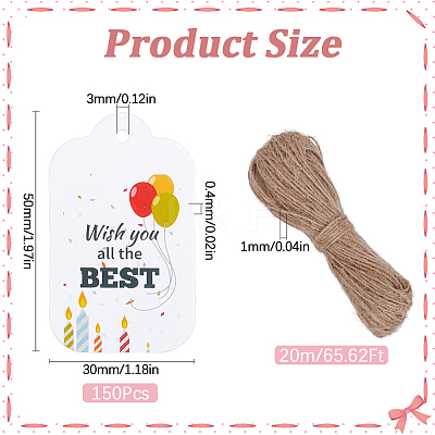 150Pcs Paper Gift Tags CDIS-SP0001-21E-1