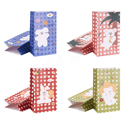12Pcs 6 Color Rectangle Paper Candy Bags CARB-MB0001-09-1