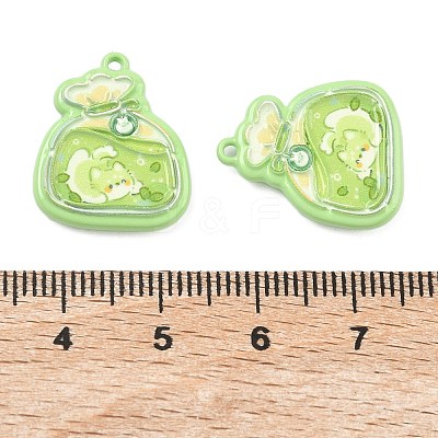 Baking Paint Alloy Pendants FIND-G109-07C-1