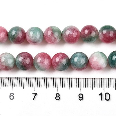 Dyed Natural White Jade Beads Strands G-T138-8mm-210-24-1
