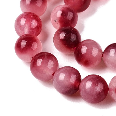 Dyed Natural White Jade Beads Strands G-T138-8mm-210-16-1