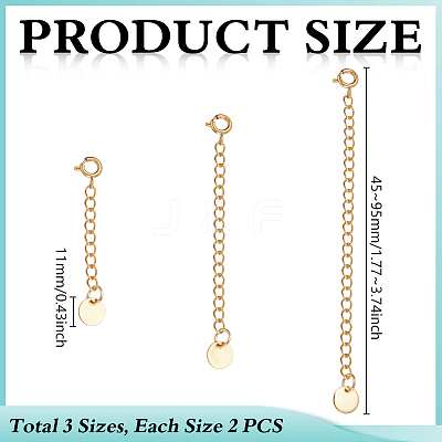 6Pcs 3 Styles 304 Stainless Steel End with Chains FIND-UN00027-1