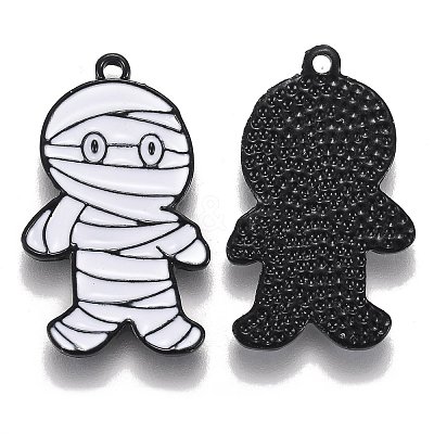 Halloween Theme Alloy Enamel Pendants ENAM-J649-09B-1