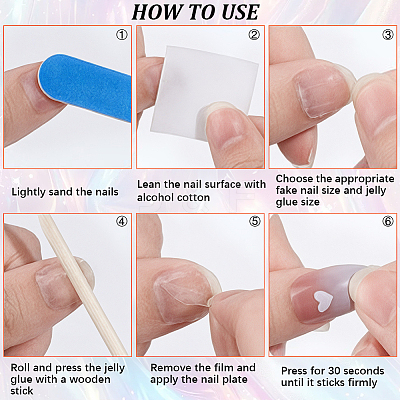 ABS Plastic Pure Color Press On False Nails MRMJ-WH20004-32C-1