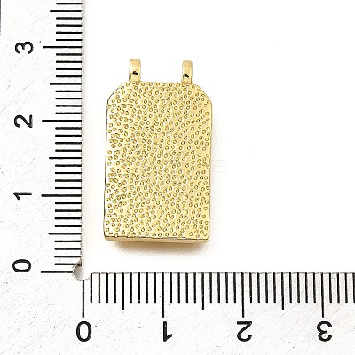 Rectangle Brass Pendants KK-S508-03C-G-1