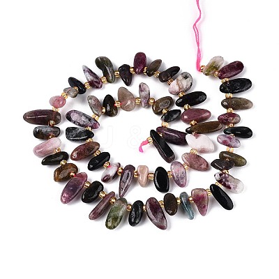 Natural Multicolor Tourmaline Beads Strands G-Z091-A45-1