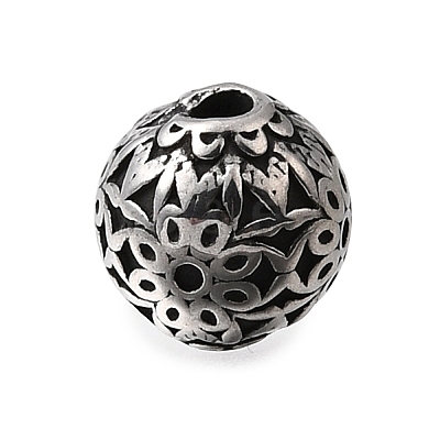 Engraved 304 Stainless Steel Beads STAS-H263-17AS-06-1