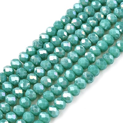 Electroplate Glass Beads Strands EGLA-A044-P2mm-B31-1